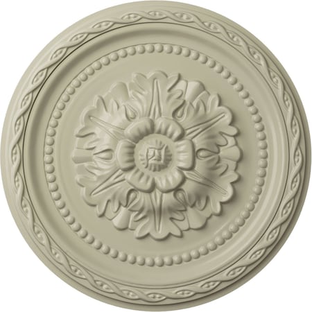 Ekena Millwork Palmetto Ceiling Medallion, Hand-Painted Clear Yellow, 11 1/2"OD x 1"P CM11PACYF
